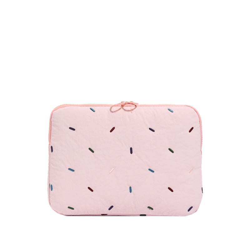 Нейлонова чанта за лаптоп и таблет с бродерия на райета, плюшена подплата, геометричен принт, свеж и сладък стил (изключително лека, издръжлива на износване, намалява натоварването)