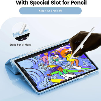 Zaštitno kućište za Samsung Tab A9/A9 Plus, 2-u-1 kreativan dizajn, umjetna koža, magnetsko zatvaranje, otpornost na padove, završna obrada toplim pritiskom, podrška načinu rada spavanja