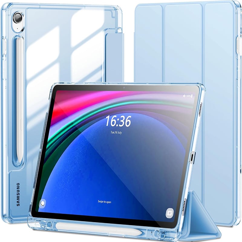 Zaštitno kućište za Samsung Tab A9/A9 Plus, 2-u-1 kreativan dizajn, umjetna koža, magnetsko zatvaranje, otpornost na padove, završna obrada toplim pritiskom, podrška načinu rada spavanja