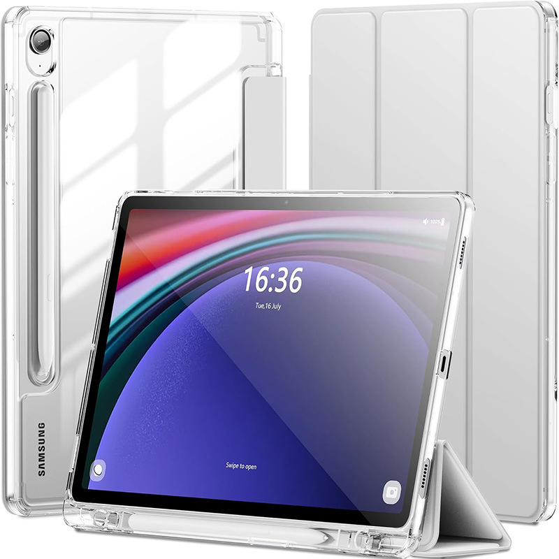 Zaštitno kućište za Samsung Tab A9/A9 Plus, 2-u-1 kreativan dizajn, umjetna koža, magnetsko zatvaranje, otpornost na padove, završna obrada toplim pritiskom, podrška načinu rada spavanja