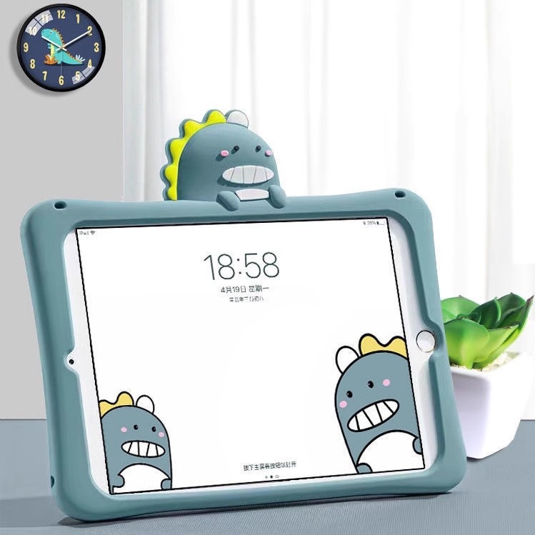 Θήκη iPad από σιλικόνη, μαλακό cartoon σχέδιο, προστασία από πτώσεις, συμβατή με iPad της Apple, δυνατότητα προσαρμογής