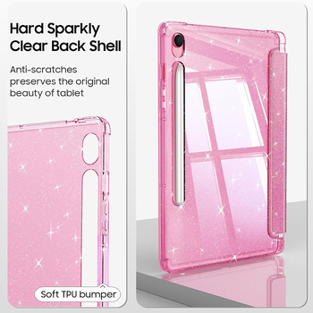 Θήκη προστασίας Samsung S11/S11FE με αριστερή θέση για γραφίδα — συνθετικό δέρμα, τρι-fold μινιμαλιστικός σχεδιασμός, λειτουργία ύπνου, αντίσταση σε γρατσουνιές και δακτυλικά αποτυπώματα