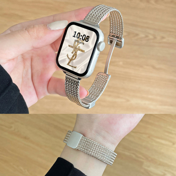 Метален каиш за Apple Watch с магнитно закопчаване, модерен дизайн