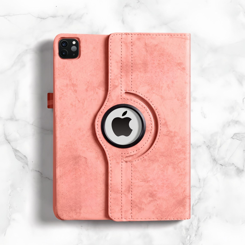 Θήκη προστασίας για iPad με περιστρεφόμενο στήριγμα, χειροποίητο συνθετικό δέρμα, συμβατή με Apple, ανθεκτική στους κραδασμούς και πτώσεις, υποστήριξη λειτουργίας ύπνου