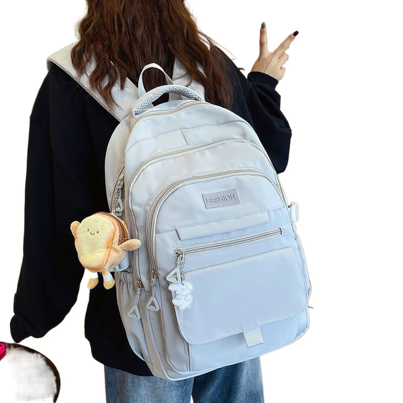 Ženski ruksak u japanskom stilu s velikim kapacitetom za studentice (Vanjski materijal: poliester; Podstava: najlon; Uzorak: jednobojan; Veliki kapacitet; Pogodno za izvanškolsku upotrebu)