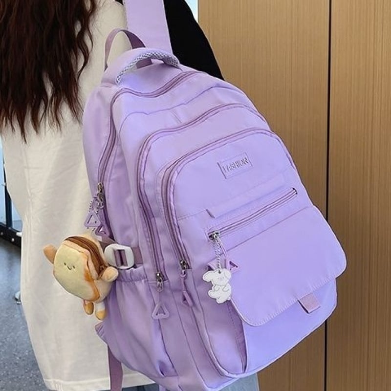 Ženski ruksak u japanskom stilu s velikim kapacitetom za studentice (Vanjski materijal: poliester; Podstava: najlon; Uzorak: jednobojan; Veliki kapacitet; Pogodno za izvanškolsku upotrebu)