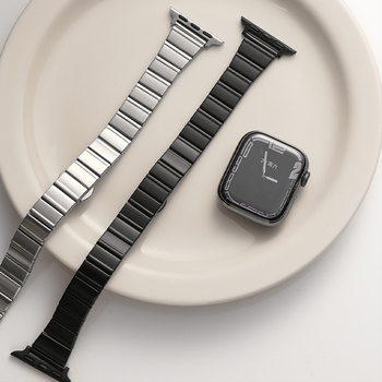 Метален каиш за Apple Watch за S10 и iWatch9 – минималистичен стил, катарама, персонализирани размери на интерфейса