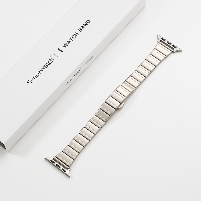 Метален каиш за Apple Watch за S10 и iWatch9 – минималистичен стил, катарама, персонализирани размери на интерфейса