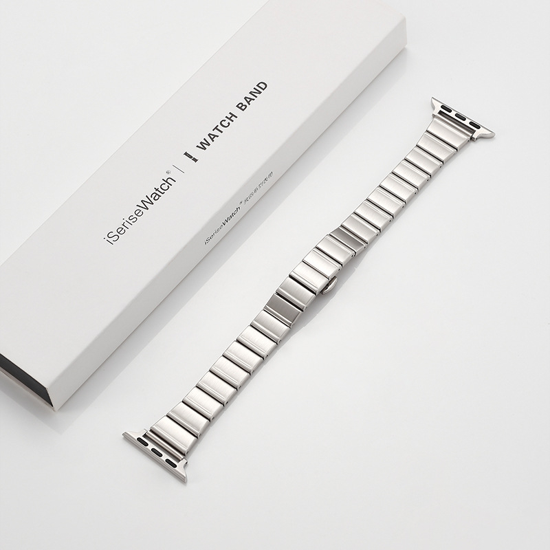 Метален каиш за Apple Watch за S10 и iWatch9 – минималистичен стил, катарама, персонализирани размери на интерфейса