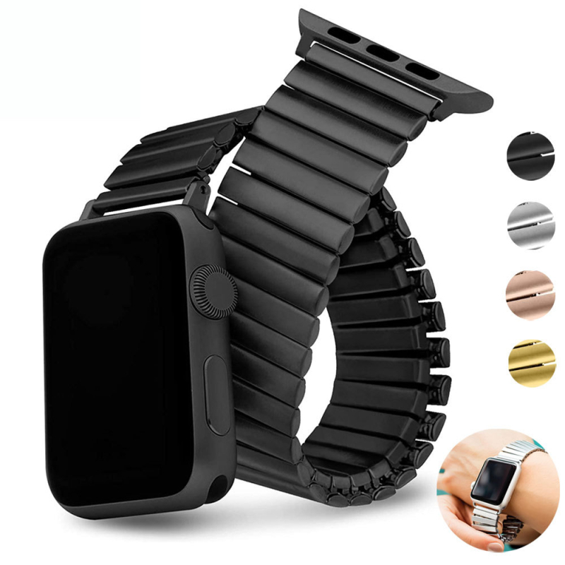 Brățară Apple Watch - Oțel inoxidabil, inel stretch, iwatch8765432, 20 g, interfață personalizată specială, ajustare dimensiune