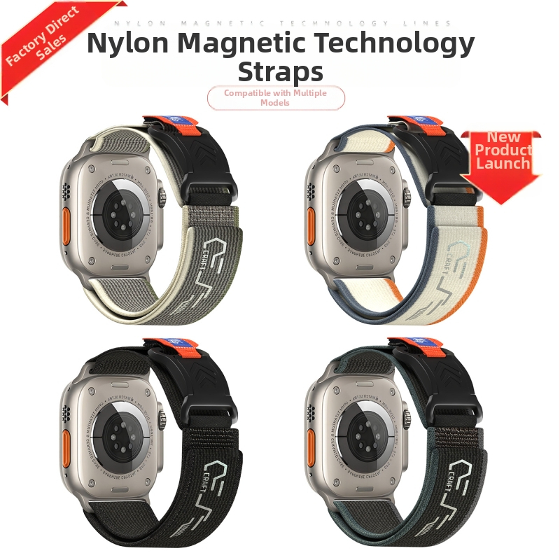 Fupeng nylonový športový remienok na Apple Watch, 26 mm, magnetická spona, kompatibilný so S10/11 Ultra3