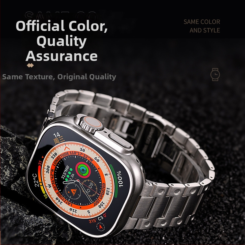 Penghun Apple Watch Ultra roostevabast terasest kettiga rihm | Materjal: 29990800995 | Stiil: Äri | Ühilduvus: Apple Watch Ultra