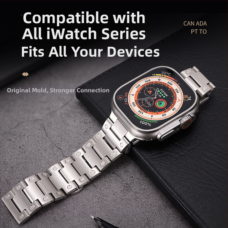 Penghun Apple Watch Ultra roostevabast terasest kettiga rihm | Materjal: 29990800995 | Stiil: Äri | Ühilduvus: Apple Watch Ultra