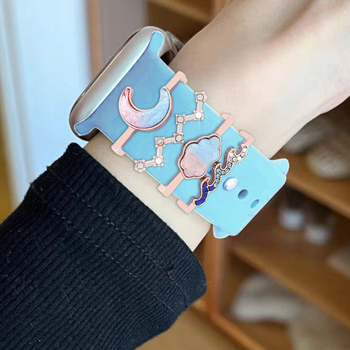 Декоративно колце за каишка Apple Watch, метално, Zhihu, стил Fashion