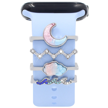 Декоративно колце за каишка Apple Watch, метално, Zhihu, стил Fashion