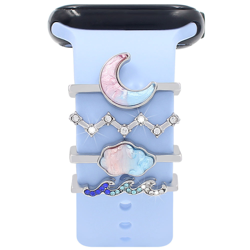 Декоративно колце за каишка Apple Watch, метално, Zhihu, стил Fashion