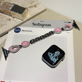 Метална каишка за Apple Watch | модерен стил, съвместима с Apple Watch, 14 мм интерфейс, закопчаване със snap бутон