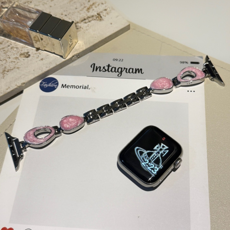 Метална каишка за Apple Watch | модерен стил, съвместима с Apple Watch, 14 мм интерфейс, закопчаване със snap бутон