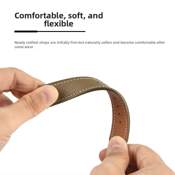 Kožený dvojstranný remienok z prvej vrstvy pre Huawei Watch GT2/GT3 Pro — jar 2024