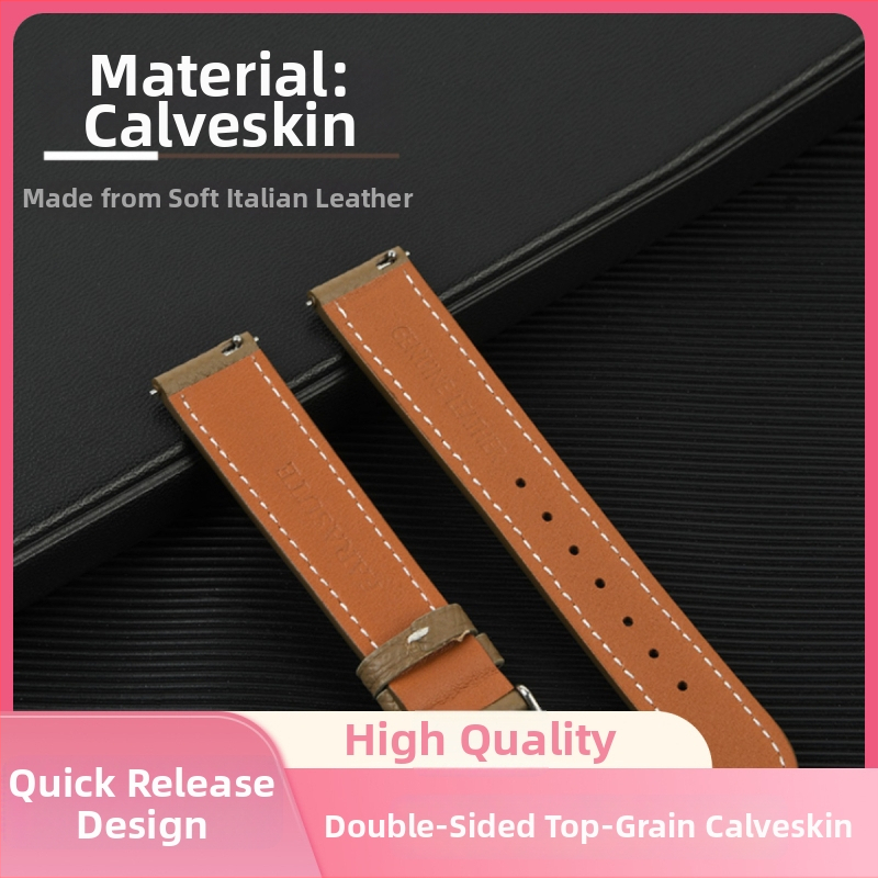 Kožený dvojstranný remienok z prvej vrstvy pre Huawei Watch GT2/GT3 Pro — jar 2024