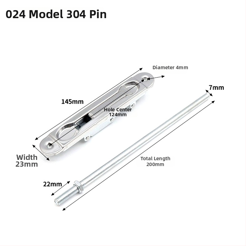 Zăvor pătrat de tip F, din oțel inoxidabil, finisaj electroplating/polire, hardware ușă modern minimalist