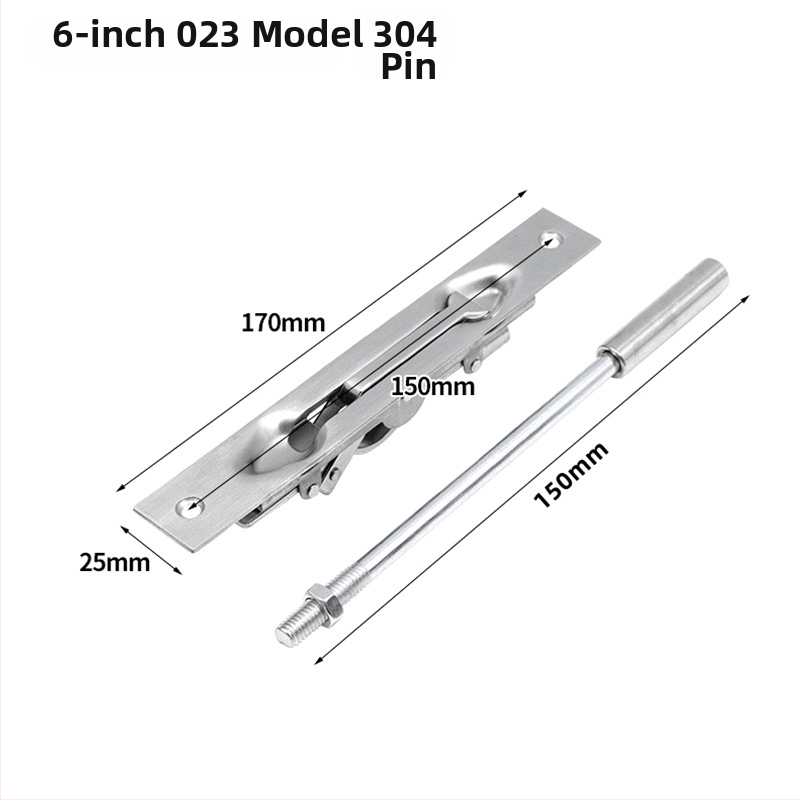 Zăvor pătrat de tip F, din oțel inoxidabil, finisaj electroplating/polire, hardware ușă modern minimalist