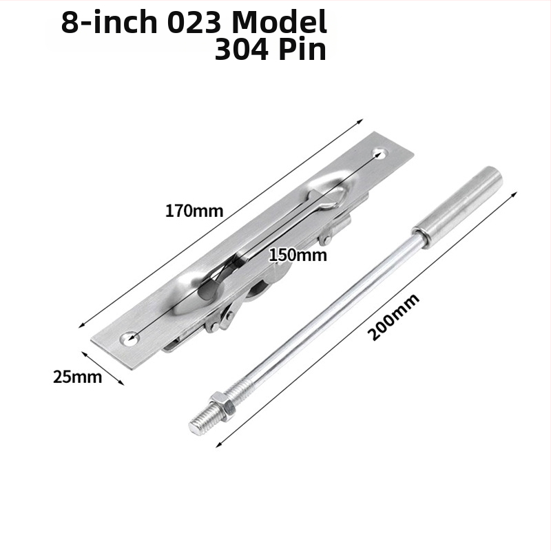 Zăvor pătrat de tip F, din oțel inoxidabil, finisaj electroplating/polire, hardware ușă modern minimalist