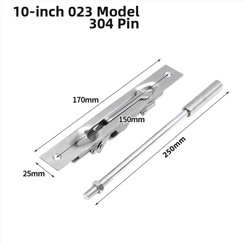Zăvor pătrat de tip F, din oțel inoxidabil, finisaj electroplating/polire, hardware ușă modern minimalist