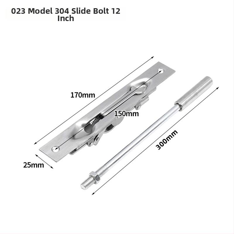 Zăvor pătrat de tip F, din oțel inoxidabil, finisaj electroplating/polire, hardware ușă modern minimalist