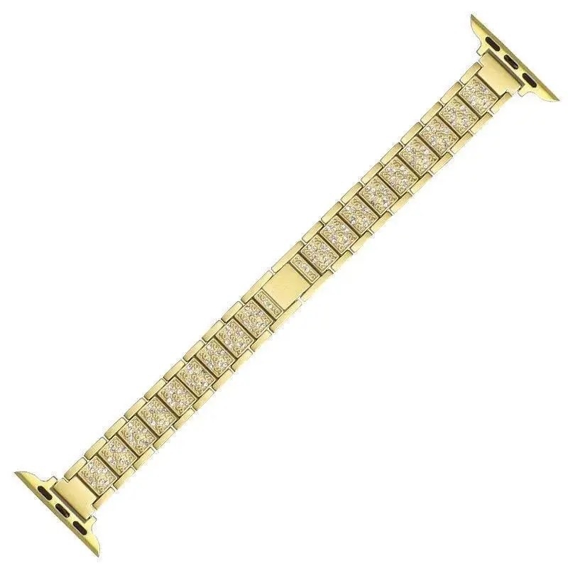 Diamantima ukrašeni metalni remen za Apple Watch Series 8, duljina 19 cm, širina 20/22 mm