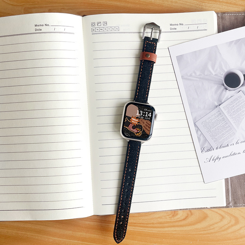Каишка за Apple Watch кожена, 12 мм, пиново закопчаване, модерен стил
