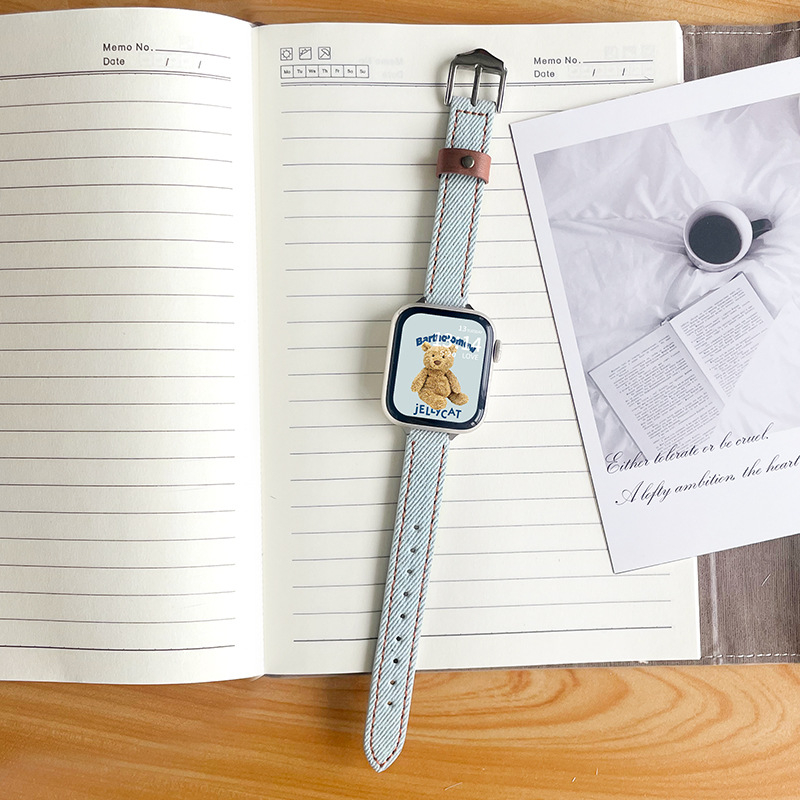 Каишка за Apple Watch кожена, 12 мм, пиново закопчаване, модерен стил