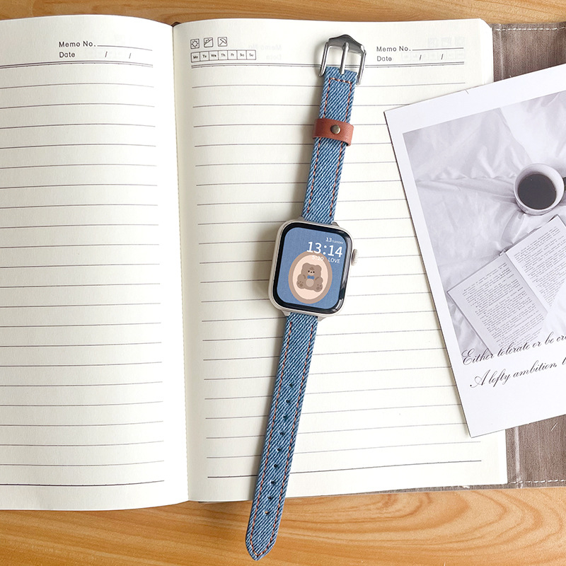 Каишка за Apple Watch кожена, 12 мм, пиново закопчаване, модерен стил