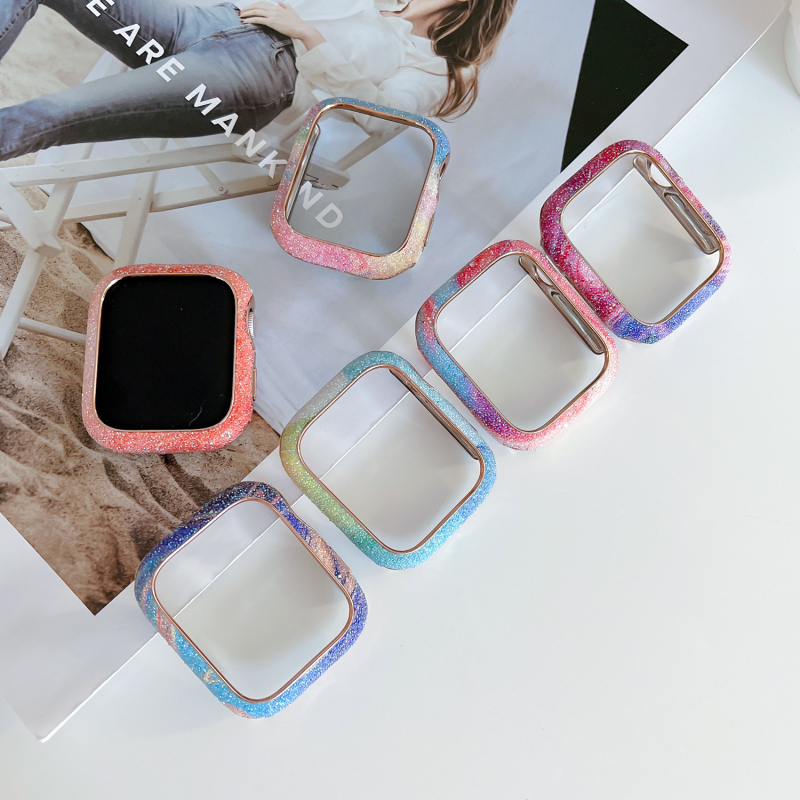 Apple Watch Star Diamond защитен калъф за серия 9–11 — твърд корпус, прост стил, марка VESCENT, Материал: Друго