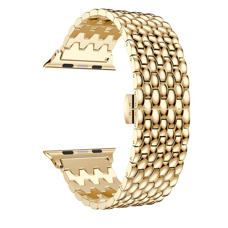 Метална каишка за Apple Watch със драконов мотив, за серии 2–7, 22 мм, закопчалка