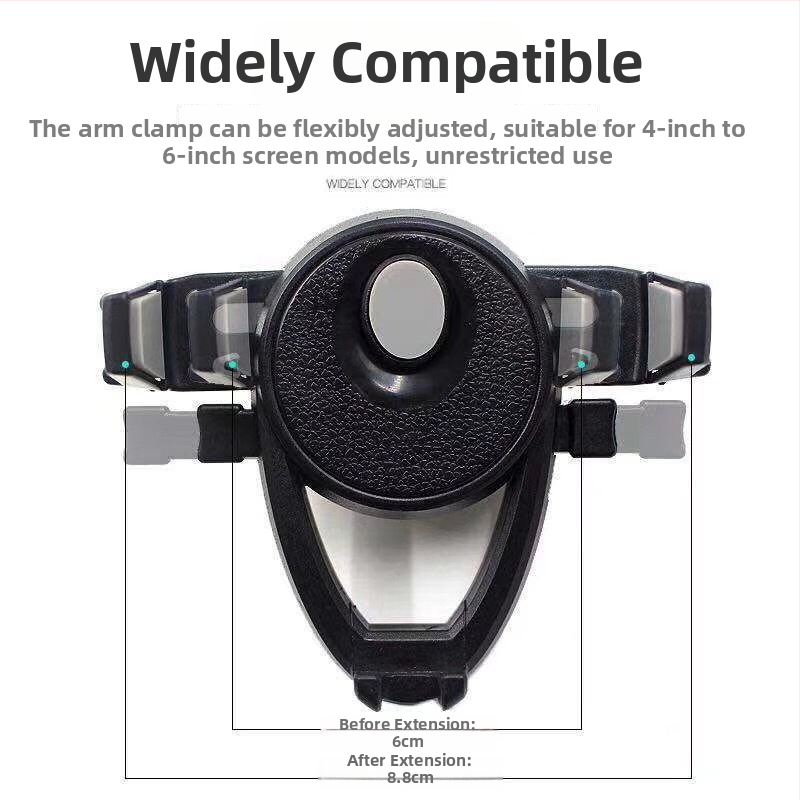 Raytheon držiak na telefón do auta pre centrálnu konzolu – teleskopický s automatickým zámkom, univerzálne kompatibilný s mobilnými telefónmi, pre centrálnu konzolu a čelné sklo