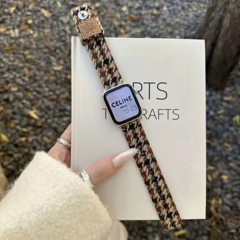 Vunena narukvica za sat s lišćem javorova za Apple Watch