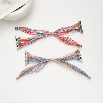 Apple Watch каишка от въже - тънка каишка за часовник, съвместима с Apple Watch, произход Yiwu, лято 2025 г. пускане, етно ретро стил