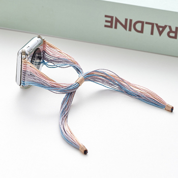 Apple Watch каишка от въже - тънка каишка за часовник, съвместима с Apple Watch, произход Yiwu, лято 2025 г. пускане, етно ретро стил