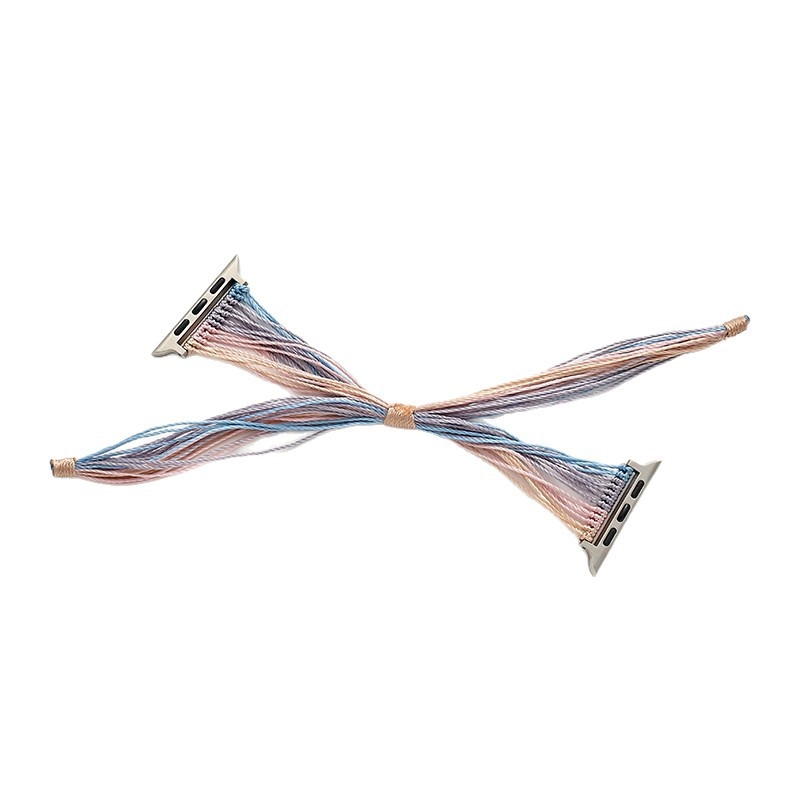 Apple Watch каишка от въже - тънка каишка за часовник, съвместима с Apple Watch, произход Yiwu, лято 2025 г. пускане, етно ретро стил