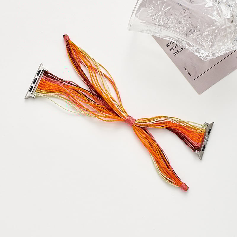 Apple Watch каишка от въже - тънка каишка за часовник, съвместима с Apple Watch, произход Yiwu, лято 2025 г. пускане, етно ретро стил