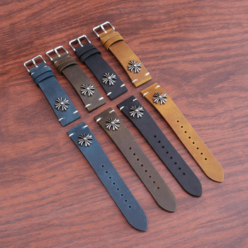 Vintage Crazy Horse kožený remienok pre Apple Watch – pravá koža, punk štýl, leto 2024