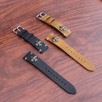 Vintage Crazy Horse kožený remienok pre Apple Watch – pravá koža, punk štýl, leto 2024