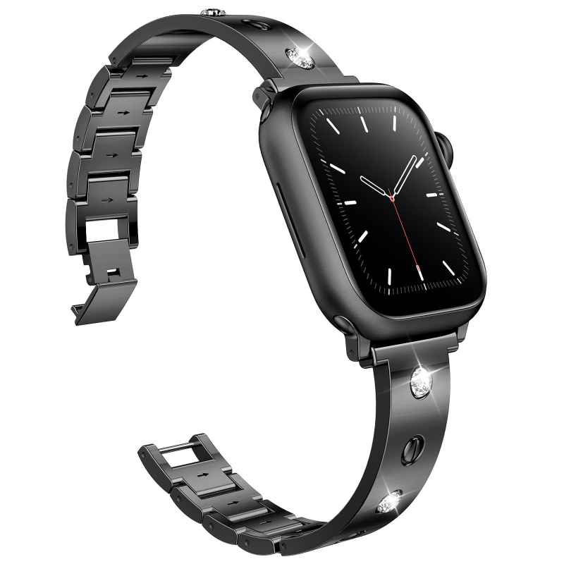 Kovový náramok pre Apple Watch Series 1–9, Ultra a SE — odnímateľný kovový náramok, 20 mm rozhranie, skladacia pracka, 26 g