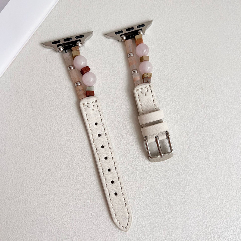 Kožna narukvica s perlama za Apple Watch