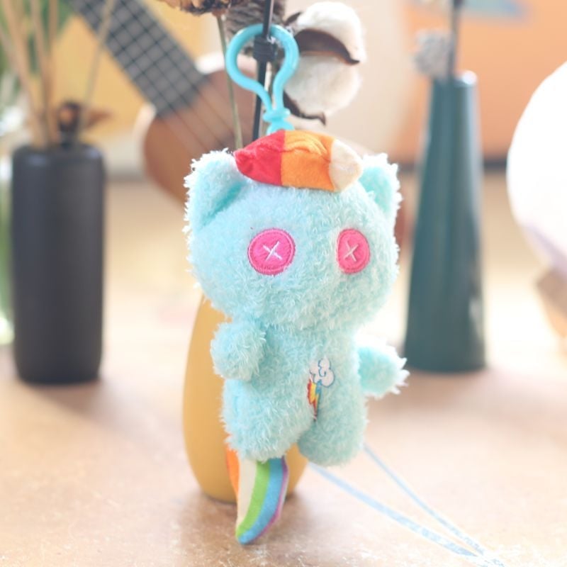 Κούκλα λούτρινο άλογο με μπρελόκ — υπερ-μαλακό κοντό λούτρινο ύφασμα, γέμισμα PP βαμβάκι, μάρκα Praying bear