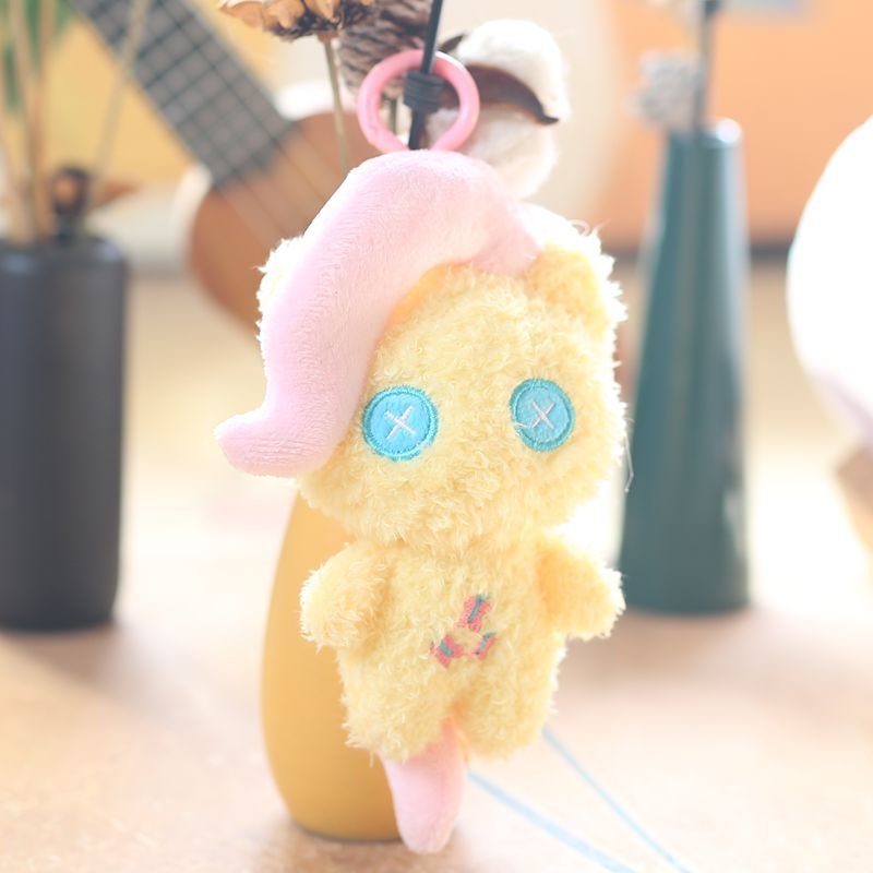 Κούκλα λούτρινο άλογο με μπρελόκ — υπερ-μαλακό κοντό λούτρινο ύφασμα, γέμισμα PP βαμβάκι, μάρκα Praying bear