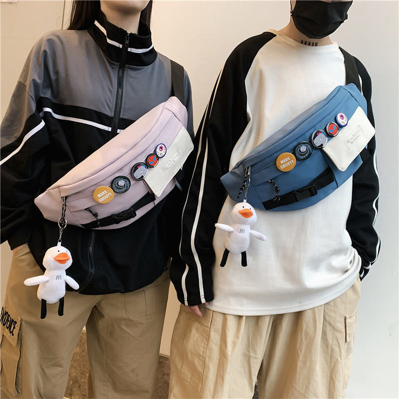 Férfi deréktáska, városi minimalist stílus, Oxford anyag, nylon bélés, szabadidős utazásokhoz