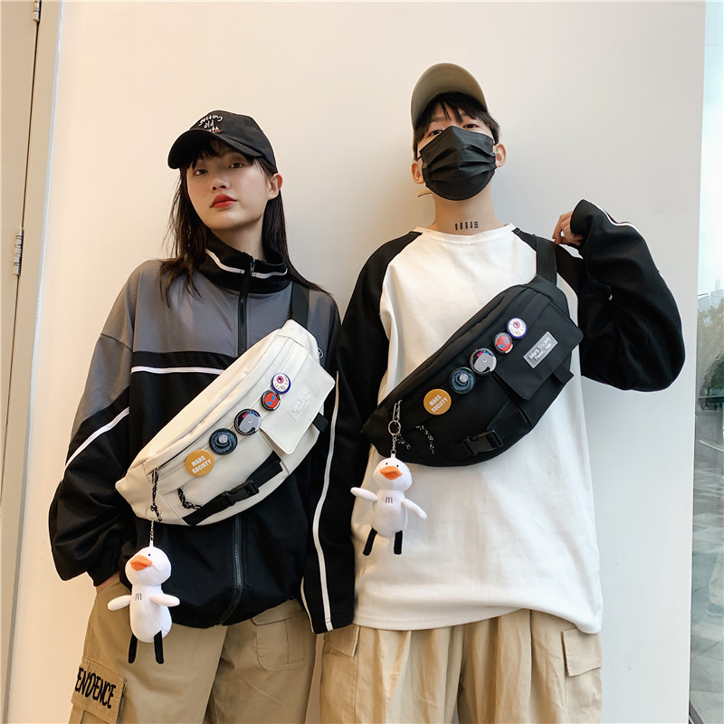 Férfi deréktáska, városi minimalist stílus, Oxford anyag, nylon bélés, szabadidős utazásokhoz