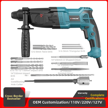 Hengpeng elektriskais sitējs urbjma – 220V, pievienots pie tīkla, 3 režīmi: sitējošs urbjums / taisais urbjums / kaltēšana